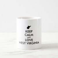 Anpassbare BEHALTEN CALM und LIEBE WESTVIRGINIEN
