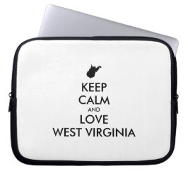 Anpassbare BEHALTEN CALM und LIEBE WESTVIRGINIEN Laptopschutzhülle