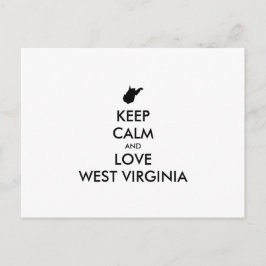 Anpassbare BEHALTEN CALM und LIEBE WESTVIRGINIEN Postkarte