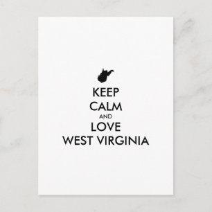 Anpassbare BEHALTEN CALM und LIEBE WESTVIRGINIEN Postkarte
