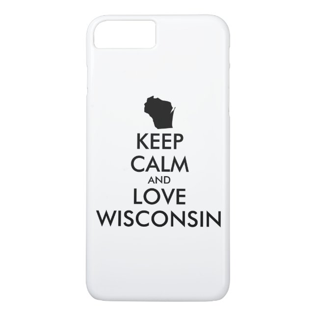 Anpassbare BEHALTEN CALM und LIEBE WISCONSIN Case-Mate iPhone Hülle (Rückseite)
