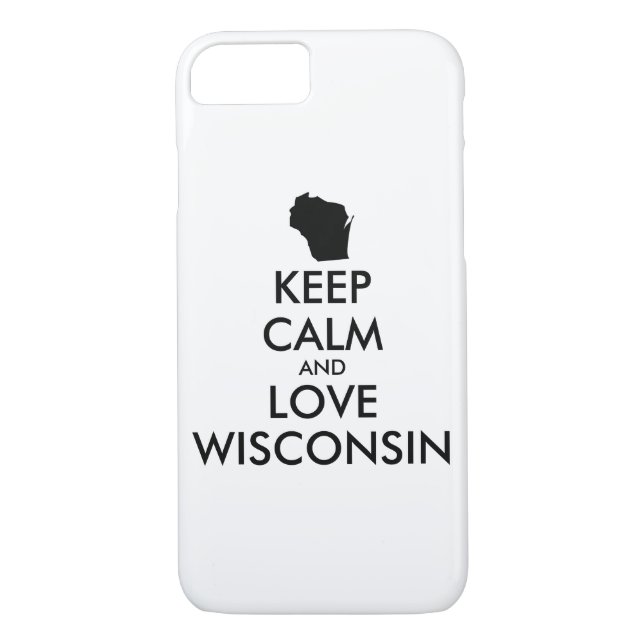 Anpassbare BEHALTEN CALM und LIEBE WISCONSIN Case-Mate iPhone Hülle (Rückseite)
