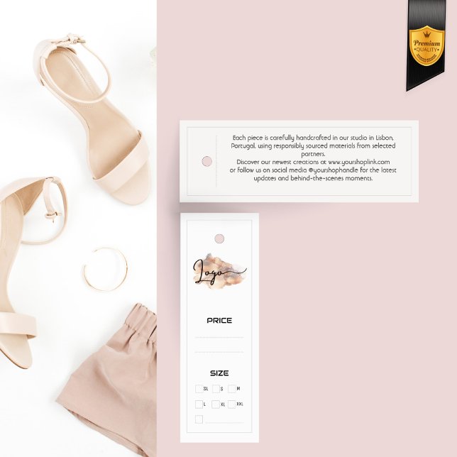 Anpassbare Bekleidungsmarke für weiße Logos (Customizable White Logo Clothing Tag)