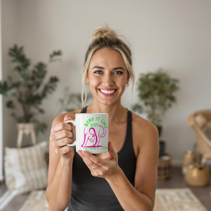 Anpassbare "Bend It Like 2025" Yoga Katze Kaffeetasse