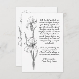 Anpassbare Bestattungskarte Dankeskarte