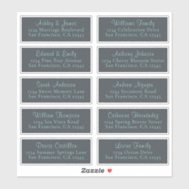 Anpassbare Black Wedding Guest Address Labels
