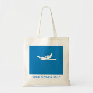 Anpassbare blaue Flugzeugsymbol für wiederverwendb Tragetasche