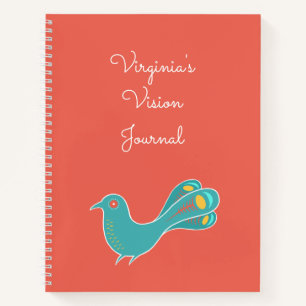 Anpassbare Blue Bird Vision Journal Notizbuch