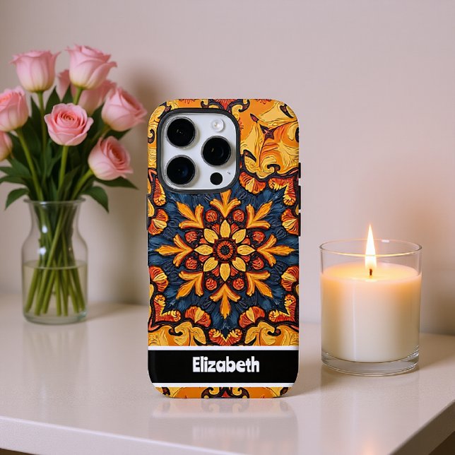 Anpassbare Blue Mandala Telefonabdeckung Case-Mate iPhone Hülle (Von Creator hochgeladen)