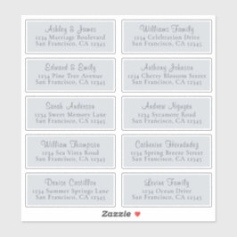 Anpassbare Blue Wedding Guest Address Labels