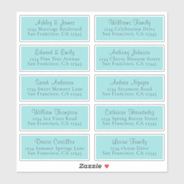 Anpassbare Blue Wedding Guest Address Labels