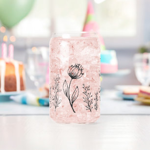 Anpassbare Blumenmuster Dosenglas
