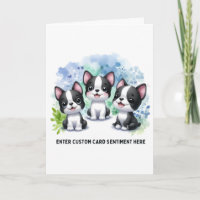 Anpassbare Boston-Terrier-Karte - Text wählen