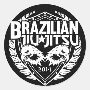 Anpassbare brasilianische Jiu-Jitsu Runder Aufkleber