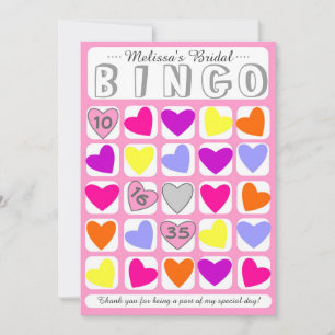 Anpassbare Braut-Bingo-Spielkarte Dankeskarte