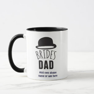 Anpassbare Bräutigam-Vater Vater der Braut Danke Tasse
