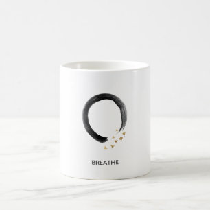 Anpassbare BREATHE Zen Enso Kreis Ginkgo Kunst Kaffeetasse