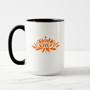 Anpassbare brennende Lotusblume Tasse