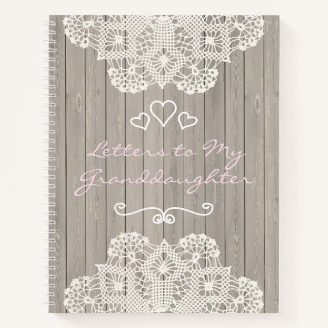 Anpassbare Briefe an meine Enkelin Notizbuch (Vorderseite)