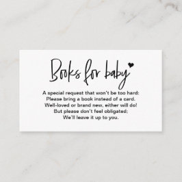 Anpassbare Bücher für die Bibliothek "Babyherz" Begleitkarte