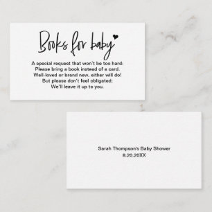 Anpassbare Bücher für die Bibliothek "Babyherz" Begleitkarte