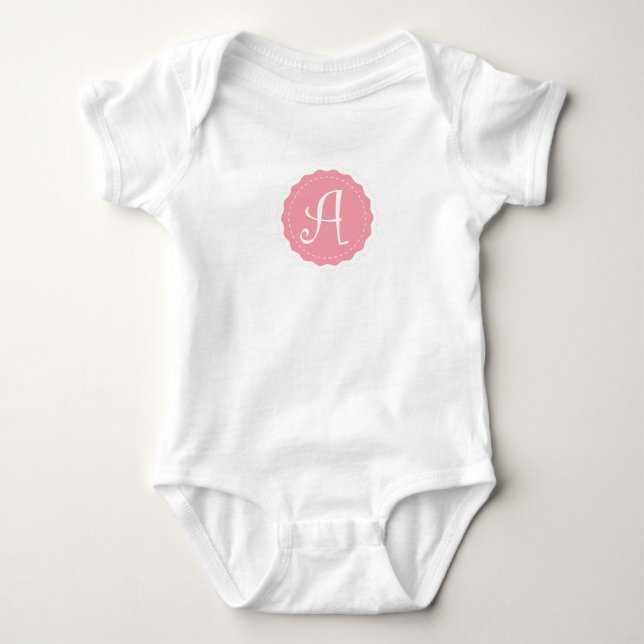 Anpassbare Buchstaben "A" Baby Strampler (Vorderseite)