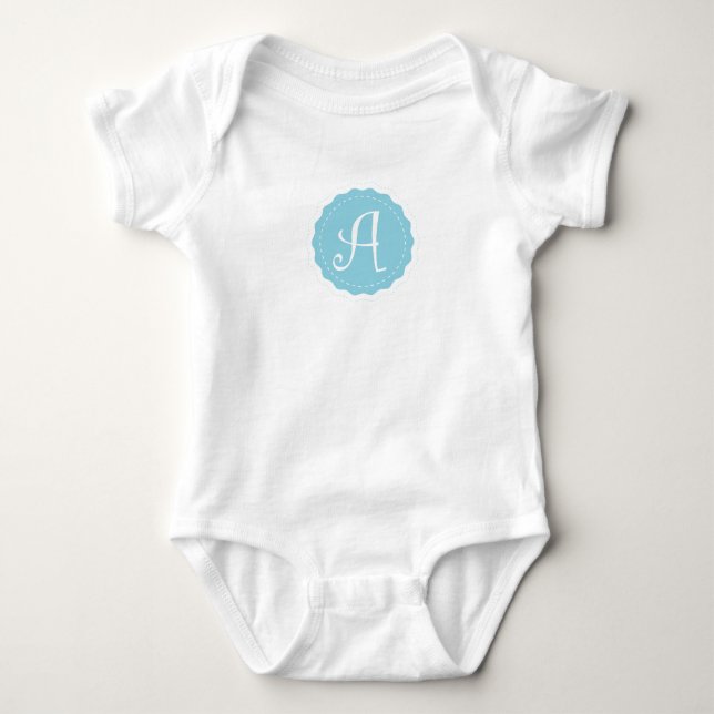 Anpassbare Buchstaben "A" Baby Strampler (Vorderseite)