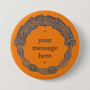 Anpassbare Button-OUROBOROS schwarz/termingerecht Button