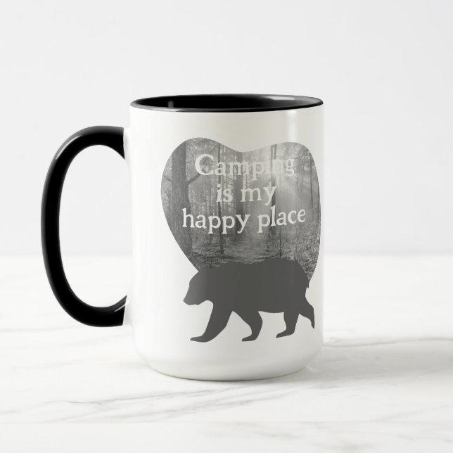 Anpassbare "Camping ist mein glücklicher Ort Tasse (Links)