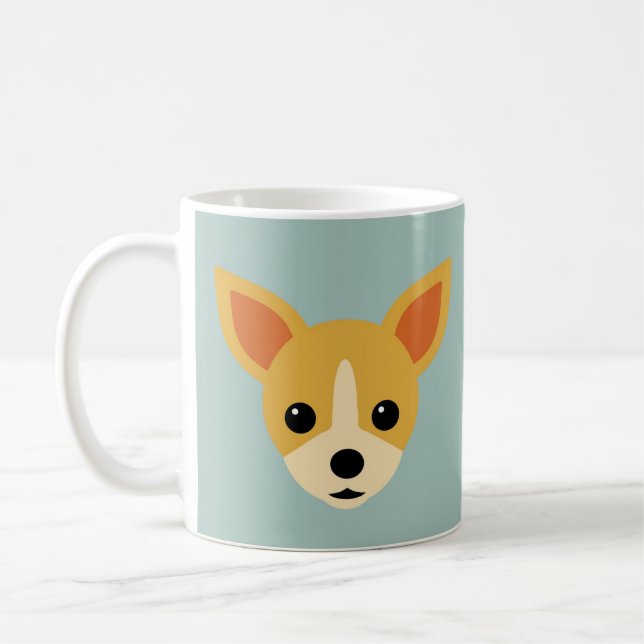 Anpassbare Chihuahua-Tasse Kaffeetasse (Links)