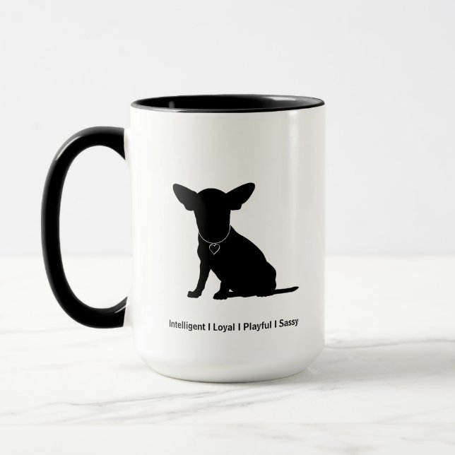 Anpassbare Chihuahua Yin Yang-Kaffee-Tasse Tasse (Links)