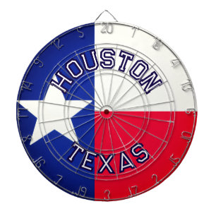 ANPASSBARE CITY, TEXAS Flaggen-Design bearbeitbare Dartscheibe