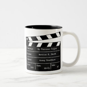 Anpassbare Clapperboard-Tasse Zweifarbige Tasse