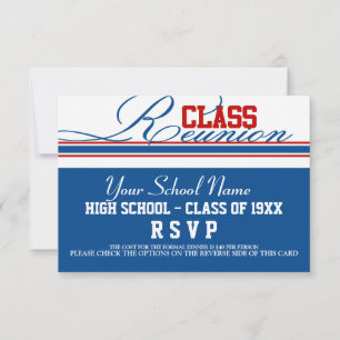 Anpassbare Class-Wiedersehen-UAWG RSVP Karte