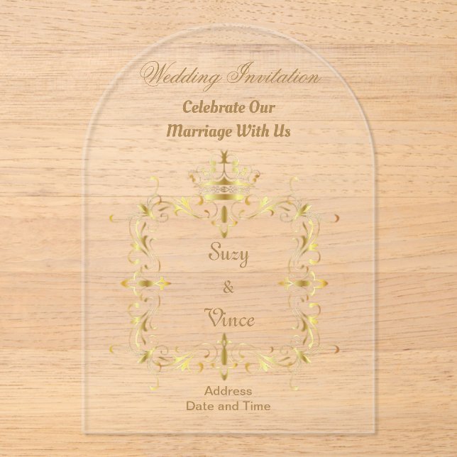 Anpassbare Clear Acryl-Einladungskarte 23 Acryleinladungen (Vorderseite)