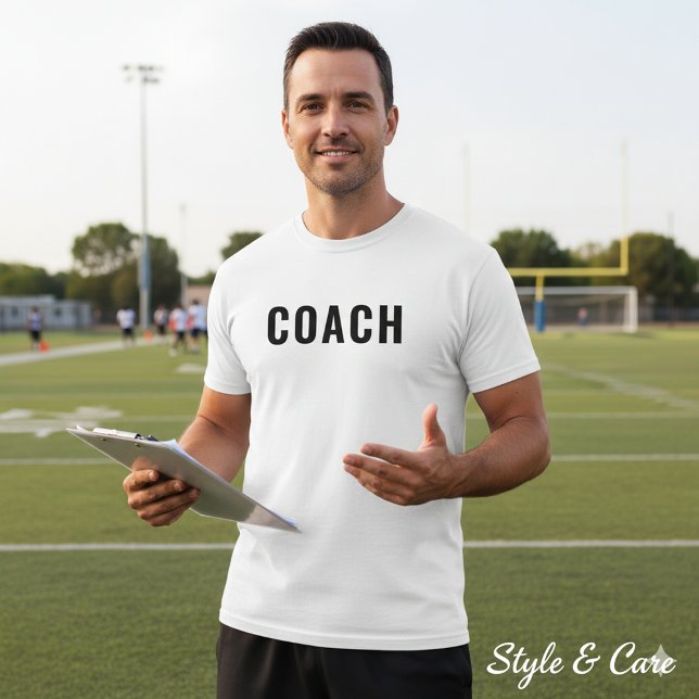 Anpassbare COACH-Textaussage T-Shirt (Customizable COACH Text Statement T-Shirt)