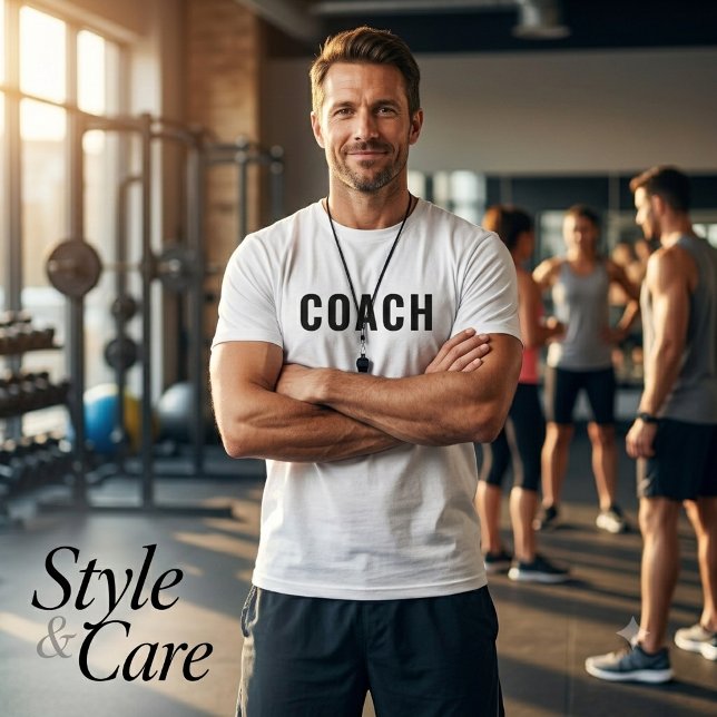 Anpassbare COACH-Textaussage T-Shirt (Customizable COACH Text Statement T-Shirt)