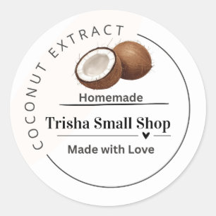 Anpassbare Coconut Extract-Beschriftung - Personal Runder Aufkleber