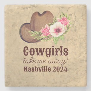 Anpassbare Cowgirls nehmen mich weg! Nashville Steinuntersetzer