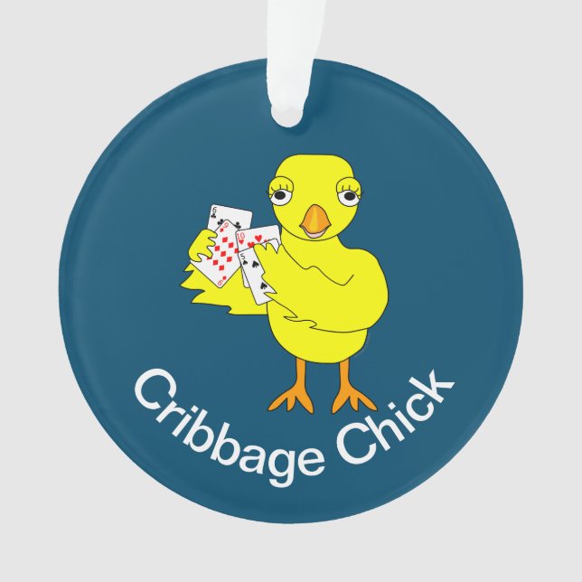 Anpassbare Cribbage Chick Ornament (Vorderseite)