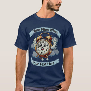 Anpassbare "Die Zeit vergeht wie im Flug" Fliegeru T-Shirt