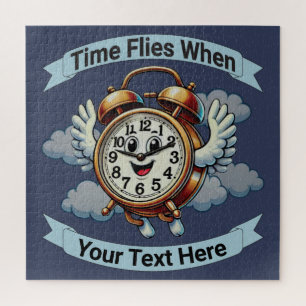 Anpassbare "Die Zeit vergeht wie im Flug"-Uhr Puzzle
