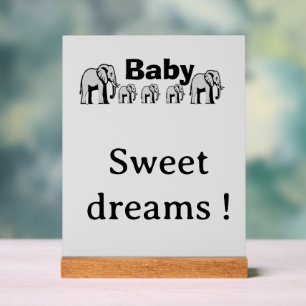 Anpassbare doppelseitige Elefant-Acryl-Plakette Acrylschild