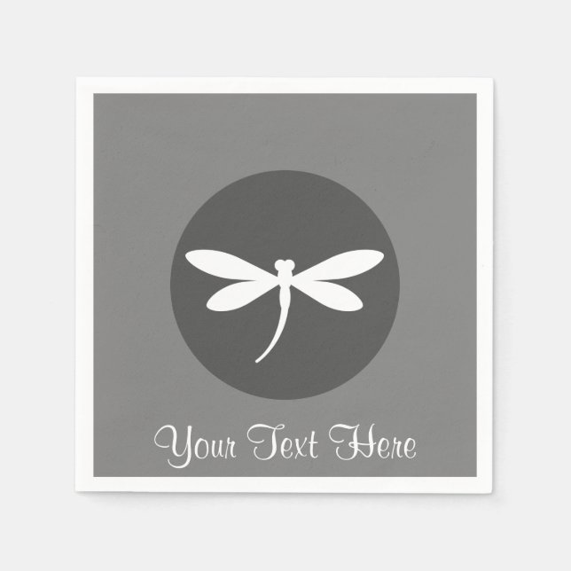 Anpassbare Drachenfliege Napkins Serviette (Vorderseite)