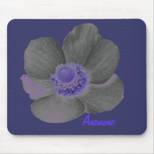 Anpassbare Dunkle Träume Anemone Blume Mousepad