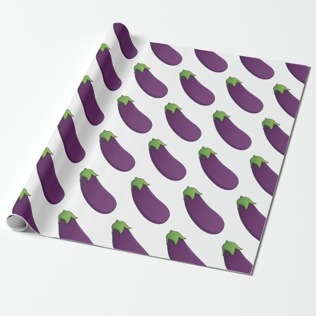 Anpassbare Eggplant Geschenkpapier (Ungerollt)