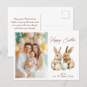 Anpassbare 🐇 Eierstra Niedlich Hoppy Oaster Feiertagspostkarte