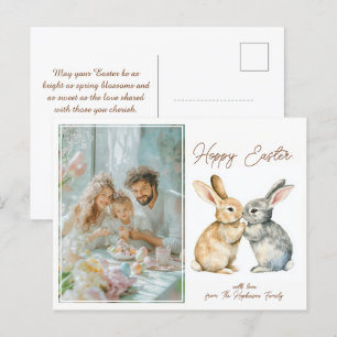 Anpassbare 🐇 Eierstra Niedlich Hoppy Oaster Feiertagspostkarte