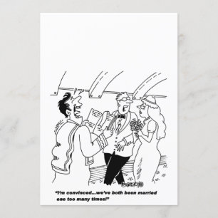 Anpassbare Einladungen für Cartoon-Hochzeiten