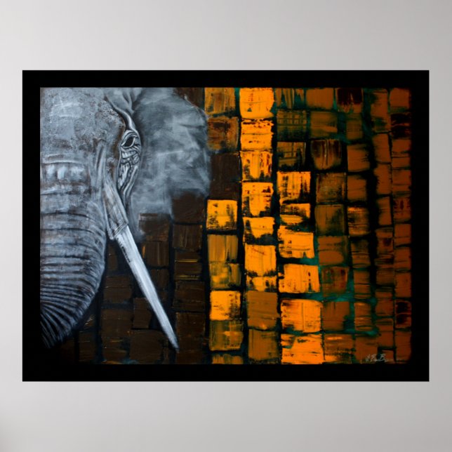 Anpassbare Elephant Poster (Vorne)